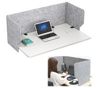 SAGIDAR Acustica Scrivania Divisori, Pannelli Isolamento Acustico, Separatore per La Privacy Grigio, 60/80/100cm, Cubicle Panel Pieghevole, Pannelli Fonoassorbenti, per Uffici, Sale Conferenze