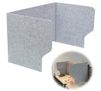 SAGIDAR Divisorio Acustico da Scrivania, Barriera Divisoria 60/80/100cm, Pannelli Fonoassorbenti, Design su Tre Lati, Separatore per La Privacy Spessore 9 Mm, Separatore da Scrivania Pieghevole