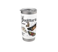 Sagittario, zodiaco, farfalla, illustrazione Bicchiere termico in acciaio inox doppia parete
