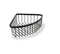 Sagittarius 80S1-B Portaoggetti Angolare per Doccia - Organizzatore Doccia in Acciaio Inossidabile Antiruggine | SUS 304 Lucidato | Scaffale Doccia da 8 cm di Profondità - Nero Opaco