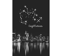 Sagittarius Constellation Journal Notebook - Cityscape at Night: 6"x9" Paperback College Ruled Composition Notebook, 120 lined pages, November and December Birthday Gift (November 22 - December 21)