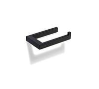 Sagittarius One 152S1-B Supporto per Carta Igienica Adesivo - Supporto per Carta Igienica da Muro in Acciaio Inox Lucido, Porta-Rotolo Loo Cromato, Installazione Adesiva Resistente alla Ruggine - Nero