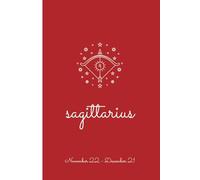 Sagittarius Zodiac Journal with Red Cover - zodiac notebook for Sagittarians November 22 to December 21 - Perfect Gift for Women, Men, Teenagers or Yourself - 6” x 9”- 120 Lined Pages