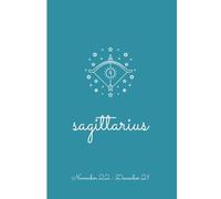 Sagittarius Zodiac Journal with Teal Blue Cover - zodiac notebook for Sagittarians November 22 to December 21 - Perfect Gift for Women, Men, Teenagers or Yourself - 6” x 9”- 120 Lined Pages