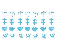 Sagittarius Zodiac Star Sign Collections (Sagittarius Stickers Light Blue)