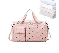 Sagna da ginnastica - Borsa da pista di grande capacità con scompartimento di scarpe | Sacca da palestra per donne con tasca bagnata | Borsa da viaggio resistente all'acqua | Duffel da ginnastica per