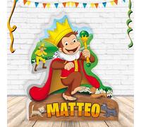 Sagoma 31 cm con Nome Personalizzato Compatibile con Curioso Come George