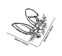Sagoma coniglietto da giardino in metallo per decorazione parete un tocco di cap