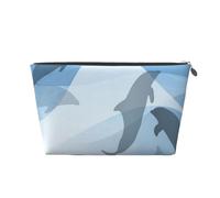 Sagoma di pesce delfino, Borsa da toilette Borsa per trucco Borsa per cosmetici Borsa da toilette da viaggio portatile