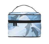 Sagoma di pesce delfino, Borsa per il trucco Borsa per cosmetici Borsa da toilette da viaggio portatile Astuccio per matite Astuccio da toilette