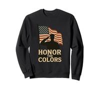 Sagoma e Bandiera patriottica 'Honor The Colors' Saluting Felpa