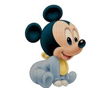 Sagoma figura in legno e carta Personaggio a scelta grandezza Altezza naturale con Piede Autoportante Ideale per Compleanni Feste Realizzato in legno Resistente Made in Italy (topolino Baby)