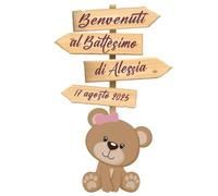 Sagoma figura in polistirolo 60 cm circa con frecce personalizzabili segnale stradale Personaggio a scelta Ideale per Compleanni battesimo nascita comunione simba orsetto piccolo principe