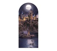 Sagoma in cartone con sfondo di Hogwarts e tavola da vela, SC4521, per feste a tema Harry Potter, altezza 185 cm