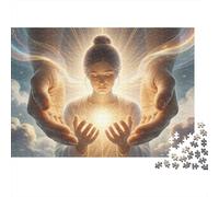 Sagoma Meditativa Puzzle 1000 Pezzi Carta per Adulti Aura Spirituale Gioco di Puzzle 1000 Pezzi Relax Decorazione Regalo 38x26cm/1000pcs