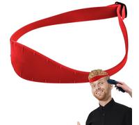 Sagoma per la rasatura della scollatura e guida per il taglio dei capelli, fascia curva in silicone per il taglio dei capelli fai da te per creare una linea di capelli pulita e dritta sul collo Rosso