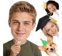 Sagoma personalizzata con testa grande personalizzata con volto divertente per laurea, festa di compleanno, decorazione per eventi, confezione da 1