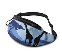 Sagome della famiglia della giraffa Marsupi regolabili con con foro per le cuffie per l'allenamento sportivo in viaggio