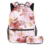 Sagome di animali aquila per migliorare la tua esperienza scolastica, prendi questo zaino con astuccio per ragazzi, ragazze, adolescenti, Multicolore#02, B：29.4x20x40cm P：19x7.5x3.8cm, Zaini Daypack