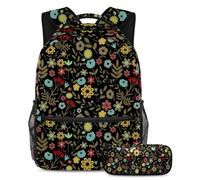 Sagome di animali aquila per migliorare la tua esperienza scolastica, prendi questo zaino con astuccio per ragazzi, ragazze, adolescenti, Multicolore#07, B:29.4x20x40cm P:19x7.5x3.8cm, Zaini Daypack