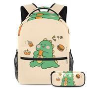 Sagome di elefanti per migliorare la tua esperienza scolastica, prendi questo zaino con astuccio per ragazzi, ragazze, adolescenti, Multicolore#07, B：29.4x20x40cm P：19x7.5x3.8cm, Zaini Daypack
