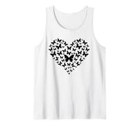 Sagome di Farfalle a Forma di Cuore Insetto Natura Arte Canotta