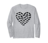 Sagome di Lupo Che formano Un Cuore a Forma di Animale Pack Design Maglia a Manica