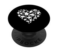 Sagome di tartarughe che formano design a forma di cuore PopSockets PopGrip Adesivo