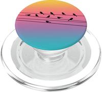 Sagome di uccelli tramonto Ombre gradiente del cielo PopSockets PopGrip per MagSafe