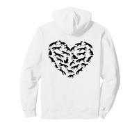 Sagome di Volpe a Forma di Cuore con Animali Selvatici Felpa con Cappuccio