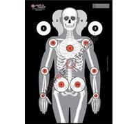 Sagome per tiro Realistiche - Scheletro - ,Tattico, precisione, istintivo, IPSC. CQB . Shooting Targets - 84,1 x 59,4 cm, (Pack 20)