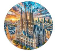 Sagrada Família, Spain 1000 Pezzi Jigsaw Puzzle Adulti Building Puzzle Rotondo Creativo Per Regalo Famiglia Per Adulti E Bambini Stampa Di Alta Qualità 1000pcs (67.5x67.5cm)