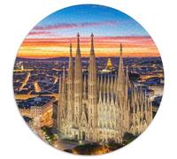 Sagrada Família, Spain 1000 Pezzi Jigsaw Puzzle Adulti Building Puzzle Rotondo Idea Regalo Per Famiglia Per Adulti E Bambini Da 14 Anni E Più Stampa Di Alta Qualità 1000pcs (67.5x67.5cm)