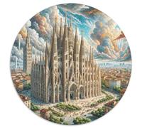 Sagrada Família, Spain 1000 Pezzi Jigsaw Puzzle Adulti Building Round Jigsaw Puzzle Creativo Per Regalo Famiglia Per Adulti E Bambini Da 14 Anni E Più Stampa Di Alta Qualità 1000pcs (67.5x67.5cm)