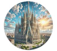 Sagrada Família, Spain 1000 Pezzi Jigsaw Puzzle Adulti Building Round Jigsaw Puzzle Idea Regalo Per Famiglia Per Adulti E Bambini Da 14 Anni E Più Stampa Di Alta Qualità 1000pcs (67.5x67.5cm)