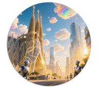 Sagrada Família, Spain 1000 Pezzi Puzzle Grande Adulti Building Round Jigsaw Puzzle Creativo Per Regalo Famiglia Per Adulti E Bambini Stampa Di Alta Qualità 1000pcs (67.5x67.5cm)