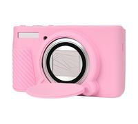 Sagreeny Custodia protettiva in silicone per fotocamera compatibile con fotocamera digitale Canon Powershot SX740 SX730 HS, custodia protettiva in gomma morbida con copriobiettivo rimovibile, rosa, 4×