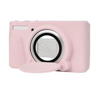 Sagreeny Custodia protettiva in silicone per fotocamera compatibile con fotocamera digitale Canon Powershot SX740 SX730 HS, custodia protettiva in gomma morbida con copriobiettivo rimovibile, Rosa