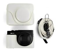 Sagreeny Custodia protettiva per fotocamera compatibile con fotocamera digitale Panasonic Lumix DC-ZS99 TZ99, custodia in pelle PU su misura con tracolla regolabile, custodia compatta per il trasporto