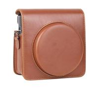 Sagreeny Custodia protettiva per stampante compatibile con Instax Square SQ6, custodia in pelle PU personalizzata con tracolla regolabile, custodia compatta per il trasporto, Marrone, PU leather