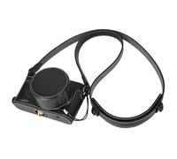 Sagreeny Kit custodia per fotocamera compatibile con Leica D-LUX8 fatta a mano in vera pelle mezza custodia protettiva con copriobiettivo anteriore, tracolla, apertura inferiore, design per batteria e