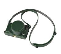 Sagreeny Kit custodia per fotocamera compatibile con Leica D-LUX8 fatta a mano in vera pelle mezza custodia protettiva con copriobiettivo anteriore, tracolla, apertura inferiore, design per batteria e