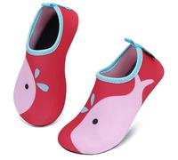 SAGUARO Bambini Scarpe da Mare Spiaggia Scarpette da Acqua Rapida Asciugatura Scarpe da Immersione Piscina per Sportive Acquatici Nuotare Suole Antiscivolo Water Shoes,American Rosso 34/35 EU