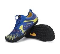 SAGUARO Barefoot Shoes Bambini Scarpe Barefoot Ragazzi Scarpe Minimaliste Ragazze Traspiranti Scarpe a Piedi Nudi Antiscivolo Scarpe Trail Running Scarpe Dita Blu,Gr.25