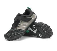 SAGUARO Barefoot Shoes Bambini Scarpe Barefoot Ragazzi Scarpe Minimaliste Ragazze Traspiranti Scarpe a Piedi Nudi Antiscivolo Scarpe Trail Running Scarpe Dita Nero Scuro,Gr.35