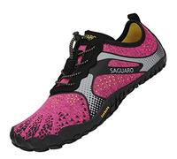 SAGUARO Barefoot Shoes Uomo Donna Scarpe Barefoot Minimaliste Antiscivolo Scarpe da Trail Running per Palestra Trekking HM Rosa,Gr.40