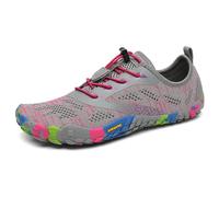 SAGUARO Barefoot Shoes Uomo Donna Scarpe Barefoot Minimaliste Scarpe a Piedi Nudi Antiscivolo Scarpe Trail Running Leggere Scarpe Dita Salmone Rosa,Gr.41