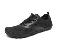 SAGUARO Barefoot Shoes Uomo Donna Scarpe Barefoot Minimaliste Scarpe a Piedi Nudi Antiscivolo Scarpe Trail Running Leggere Scarpe Dita Nero Vanitoso,Gr.42