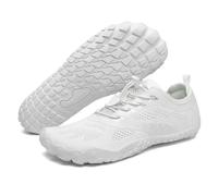 SAGUARO Barefoot Shoes Uomo Donna Scarpe Barefoot Minimaliste Traspiranti Scarpe a Piedi Nudi Leggere Scarpette Dita per Trail Running Trekking Palestra Bianco,Gr.38