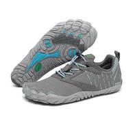 SAGUARO Barefoot Shoes Uomo Donna Scarpe Barefoot Minimaliste Traspiranti Scarpe a Piedi Nudi Leggere Scarpette Dita per Trail Running Trekking Palestra Grigio,Gr.41